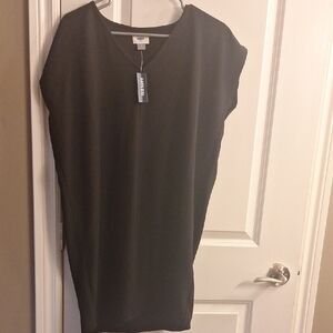 Old Navy Black V-Neck Crepe Dress